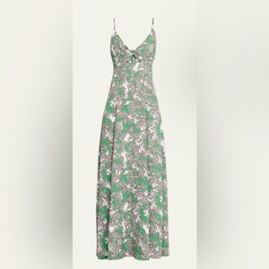 L’Agence porter twisted front dress in paisley green